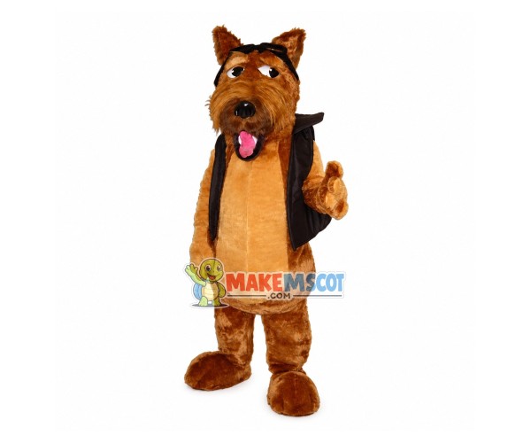 Old Hound In Vest Coat Mascot Costume Old Hound In Vest Coat Mascot Costume