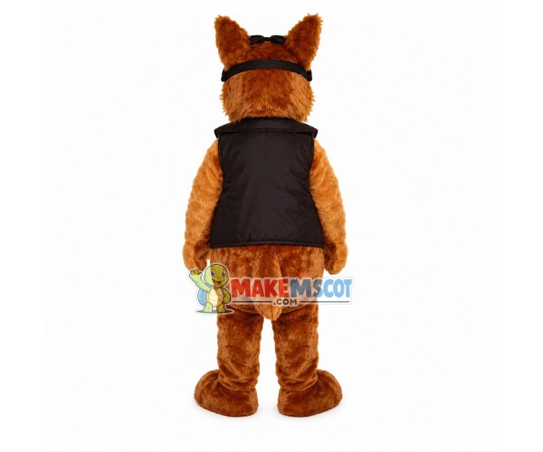 Old Hound In Vest Coat Mascot Costume Old Hound In Vest Coat Mascot Costume
