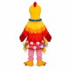 Elegant Chicken With Blue Pearl Necklace Mascot Costume