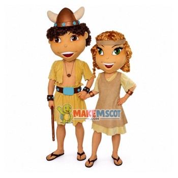 Affectionate Young Prince Couple Mascot Costume
