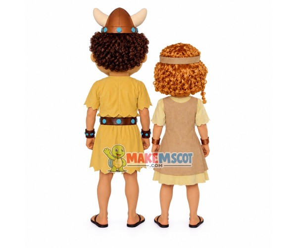 Affectionate Young Prince Couple Mascot Costume Affectionate Young Prince Couple Mascot Costume