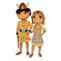 Affectionate Young Prince Couple Mascot Costume