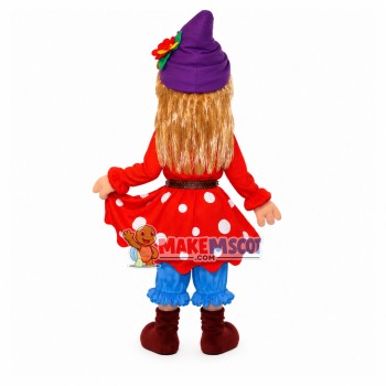 Freckled Girl In Dance Class Mascot Costume Freckled Girl In Dance Class Mascot Costume