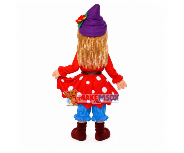 Freckled Girl In Dance Class Mascot Costume Freckled Girl In Dance Class Mascot Costume