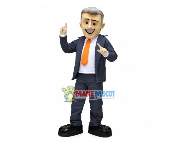 Mr Old Mayor In the Speech Mascot Costume