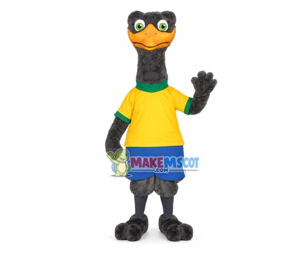 Nervous Grey Duck Player Mascot Costume Nervous Grey Duck Player Mascot Costume
