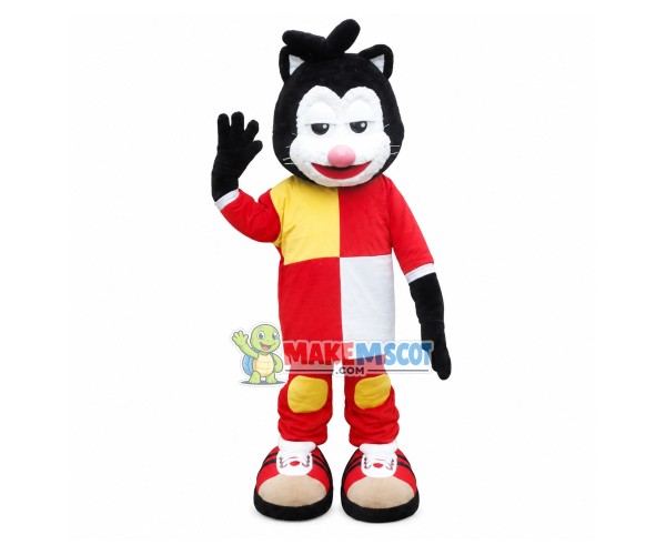 Tired Cat In Full Uniform Mascot Costume Tired Cat In Full Uniform Mascot Costume