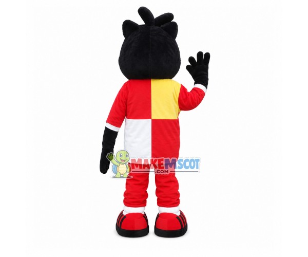 Tired Cat In Full Uniform Mascot Costume