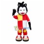 Tired Cat In Full Uniform Mascot Costume