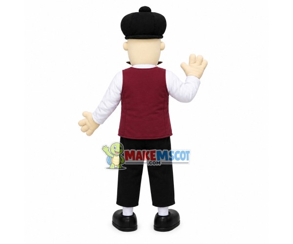 Bearded Pub Waiter Mascot Costume Bearded Pub Waiter Mascot Costume
