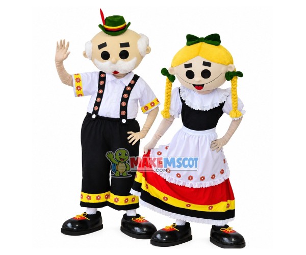 Scottish Dance Partner In Sync Mascot Costume Scottish Dance Partner In Sync Mascot Costume
