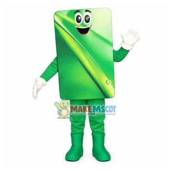 Green Member Point Card Mascot Costume Green Member Point Card Mascot Costume