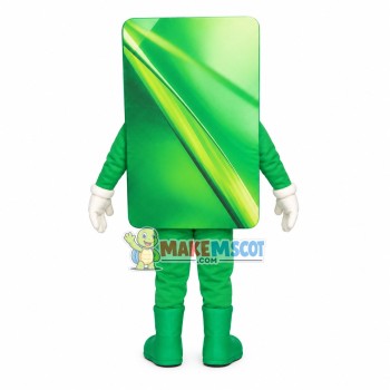 Green Member Point Card Mascot Costume Green Member Point Card Mascot Costume