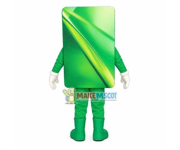 Green Member Point Card Mascot Costume Green Member Point Card Mascot Costume