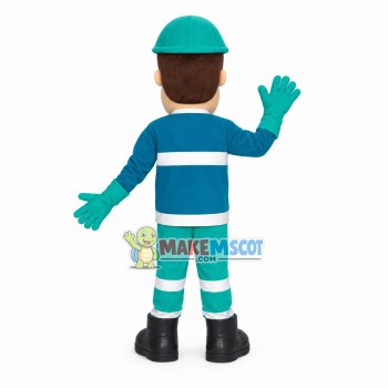 Friendly Professional Dredge Worker Mascot Costume Friendly Professional Dredge Worker Mascot Costume