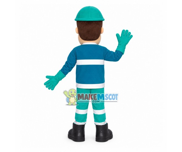 Friendly Professional Dredge Worker Mascot Costume Friendly Professional Dredge Worker Mascot Costume