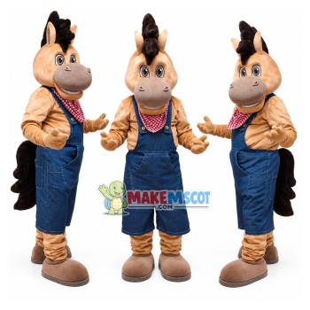 Handsome Vineyard Owner Horse Mascot Costume Handsome Vineyard Owner Horse Mascot Costume