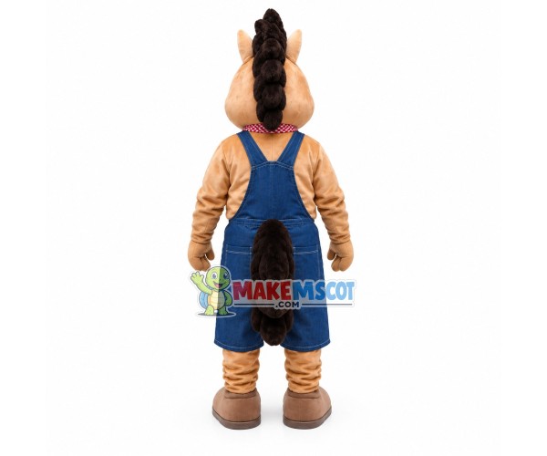 Handsome Vineyard Owner Horse Mascot Costume Handsome Vineyard Owner Horse Mascot Costume