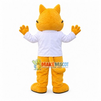 Fat Yellow Cat Chef Mascot Costume Fat Yellow Cat Chef Mascot Costume