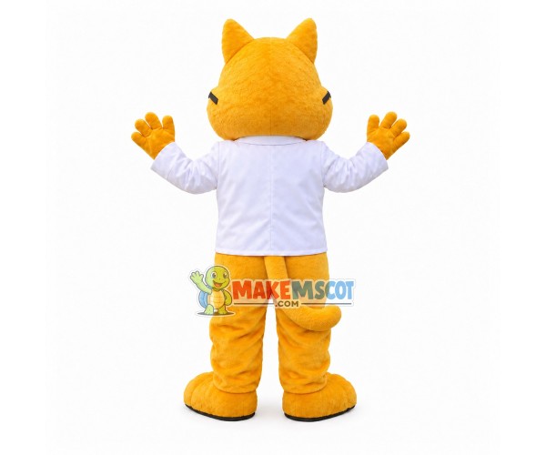 Fat Yellow Cat Chef Mascot Costume Fat Yellow Cat Chef Mascot Costume