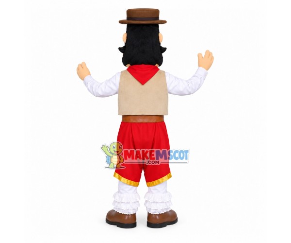 Kind Tavernkeeper In Lace Pants Mascot Costume Kind Tavernkeeper In Lace Pants Mascot Costume