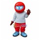 Motorcycle Racer Doll Wearing Red Helmet Mascot Costume Motorcycle Racer Doll Wearing Red Helmet Mascot Costume