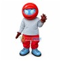 Motorcycle Racer Doll Wearing Red Helmet Mascot Costume
