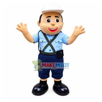 Commanding The Traffic Police Mascot Costume Commanding The Traffic Police Mascot Costume