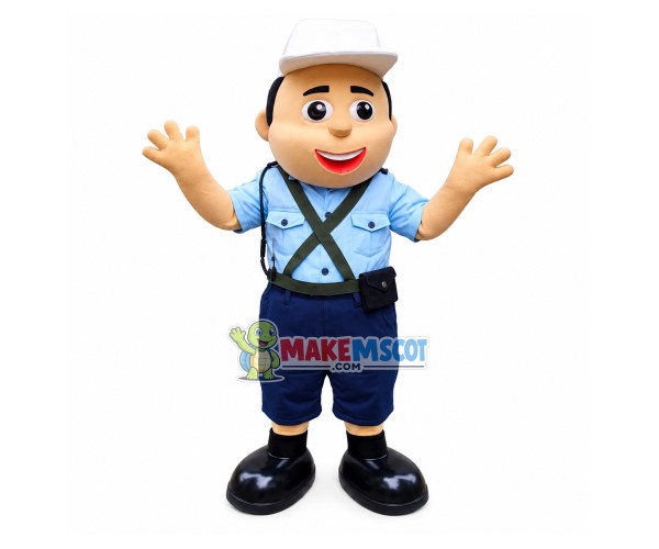Commanding The Traffic Police Mascot Costume