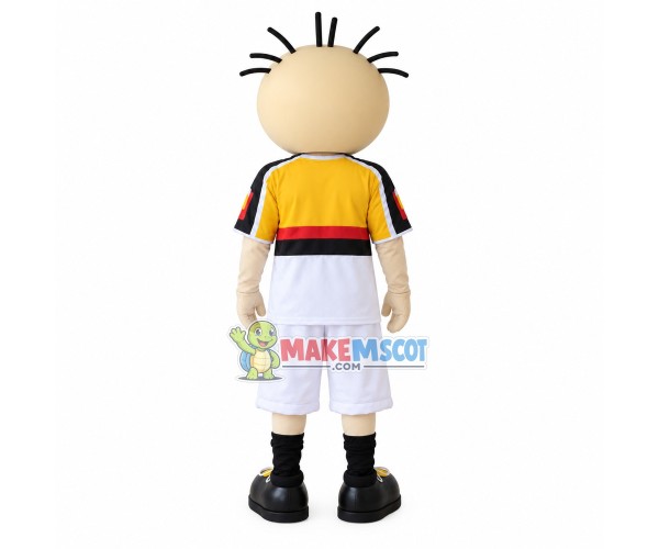 Winking Athlete Doll With Thinning Hair Mascot Costume Winking Athlete Doll With Thinning Hair Mascot Costume