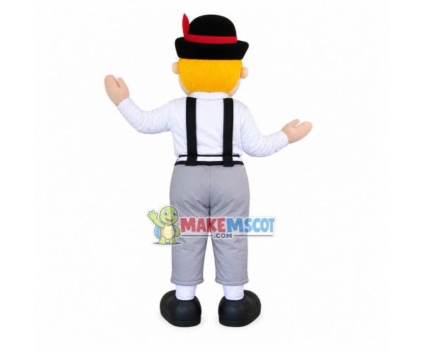 Perfectly Performing Old Theater Actor Mascot Costume Perfectly Performing Old Theater Actor Mascot Costume