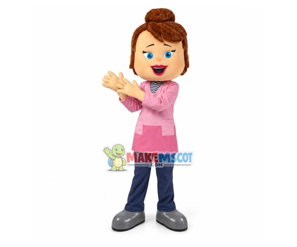 Plainly Dressed Rural Female Teacher Mascot Costume Plainly Dressed Rural Female Teacher Mascot Costume