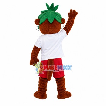 The Tiger With Leaves On Head Mascot Costume The Tiger With Leaves On Head Mascot Costume