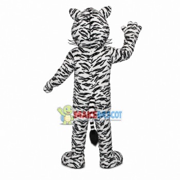 Big-nosed Adult White Tiger Mascot Costume Big-nosed Adult White Tiger Mascot Costume