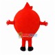 Round Shaped Red Smiley Doll Mascot Costume Round Shaped Red Smiley Doll Mascot Costume