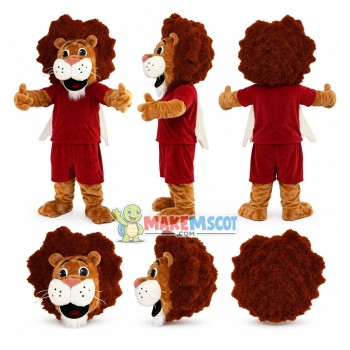 Basketball Player Flying Lion Mascot Costume