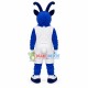 Blue & White Antelope Athlete Mascot Costume Blue & White Antelope Athlete Mascot Costume