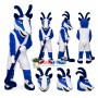 Blue & White Antelope Athlete Mascot Costume