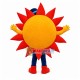 Gorgeous Sun With Top Hat Cartoon Mascot Costume Gorgeous Sun With Top Hat Cartoon Mascot Costume