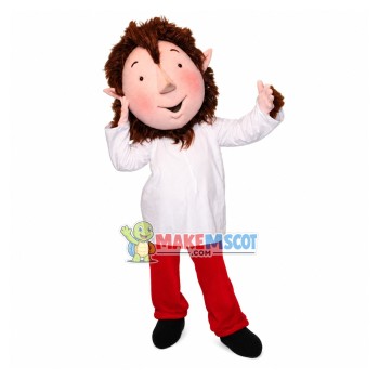 Narcissistic Elf With Thick Hair Mascot Costume