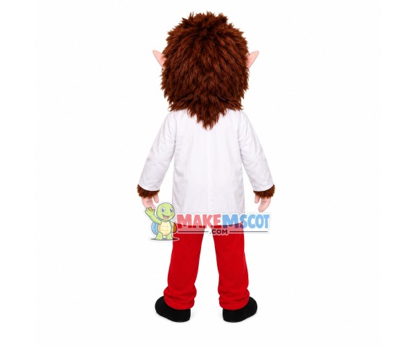 Narcissistic Elf With Thick Hair Mascot Costume Narcissistic Elf With Thick Hair Mascot Costume