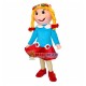 Brightly Dressed Golden Braid Kid Mascot Costume Brightly Dressed Golden Braid Kid Mascot Costume
