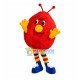 Red Fur Monster With Tentacles Mascot Costume Red Fur Monster With Tentacles Mascot Costume