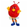 Red Fur Monster With Tentacles Mascot Costume