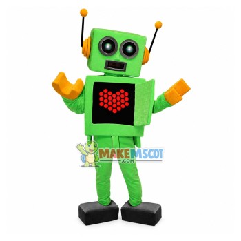 Instrument Robot Inputting Instructions Mascot Costume Instrument Robot Inputting Instructions Mascot Costume