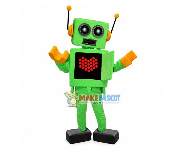 Instrument Robot Inputting Instructions Mascot Costume Instrument Robot Inputting Instructions Mascot Costume