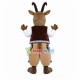 Excited Antelope In Ethnic Vest Mascot Costume Excited Antelope In Ethnic Vest Mascot Costume