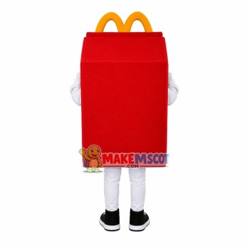 Cartoon Smiley Red Paper Box Mascot Costume