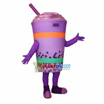 Cup of Taro-flavored Bubble Tea Mascot Costume