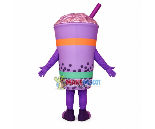 Cup of Taro-flavored Bubble Tea Mascot Costume Cup of Taro-flavored Bubble Tea Mascot Costume